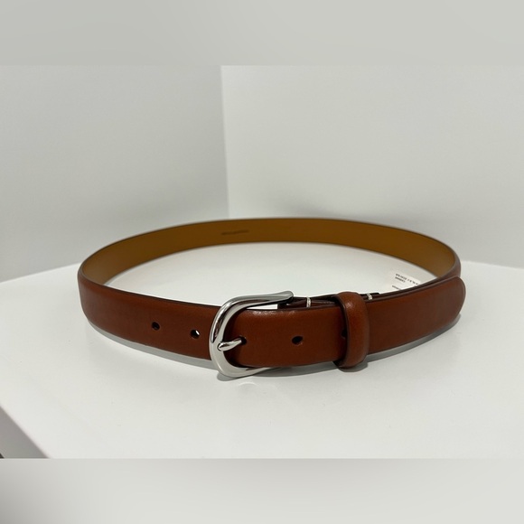J. Crew Mens Leather round-buckle dress belt in Burnished Sienna size 34 - Picture 7 of 12